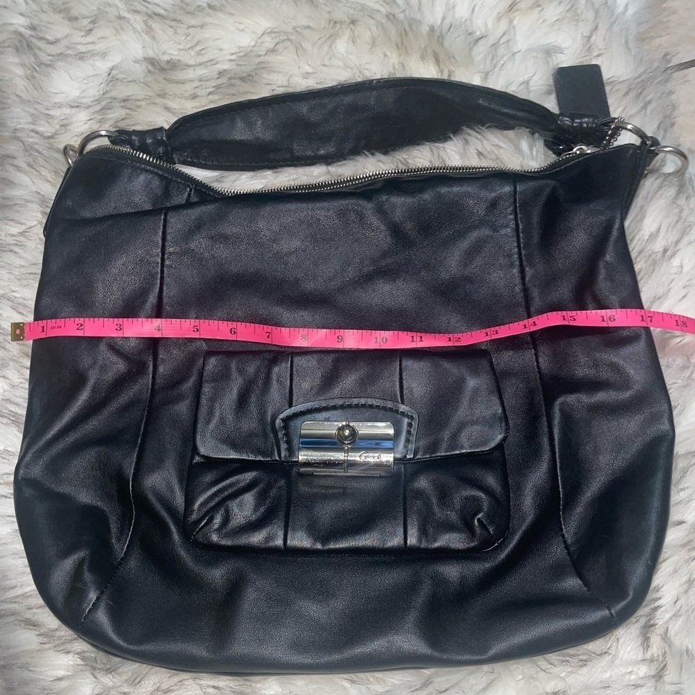 Vintage Coach🖤Black hobo bag slouch purse work bag travel bag - Picture 11 of 14